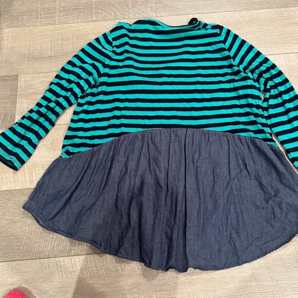 CROWN AND IVY WOMENS GREEN AND BLUE BLOUSE XL - Picture 8 of 8